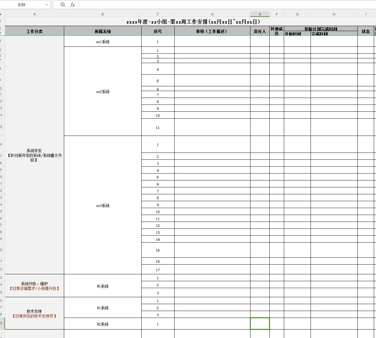 軟件開發(fā) 項(xiàng)目組周報(bào)模板 下載   圖1
