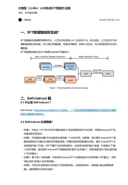 大模型(LLMs)LLM生成SFT數(shù)據(jù)方法面 PDF 下載 圖1
